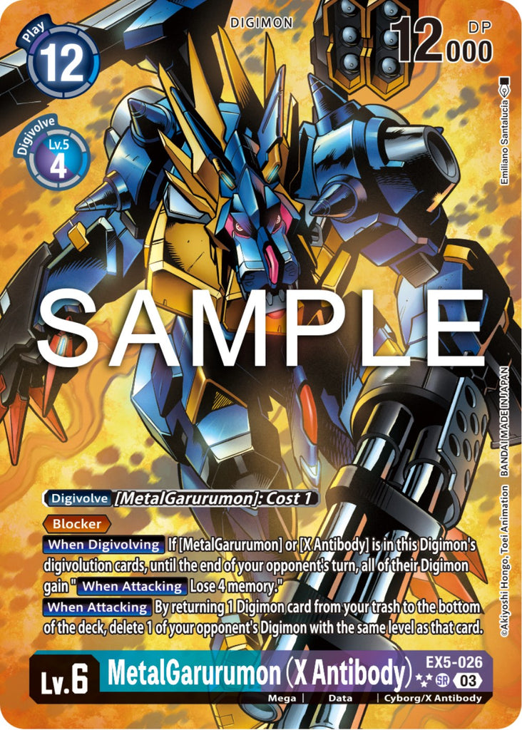 MetalGarurumon (X Antibody) [EX5-026] (English Exclusive Alternate Art –  Anubis Games and Hobby