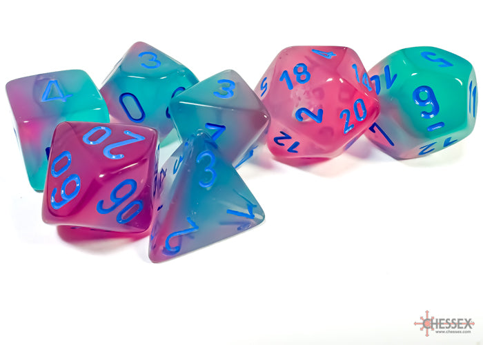 Gemini Gel Green/Pink/Blue 7-Die Set | Anubis Games and Hobby