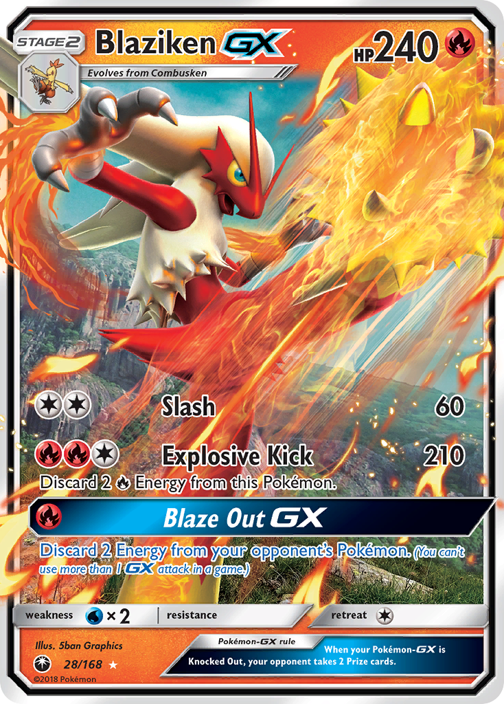 Blaziken GX (28/168) [Sun & Moon: Celestial Storm] | Anubis Games and Hobby