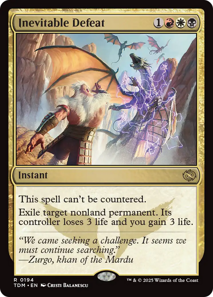 Inevitable Defeat [Tarkir: Dragonstorm] | Anubis Games and Hobby