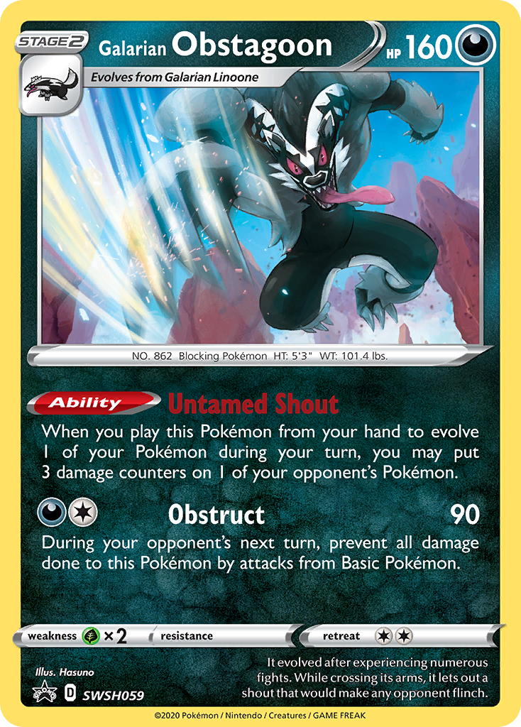 Galarian Obstagoon (SWSH059) [Sword & Shield: Black Star Promos] | Anubis Games and Hobby