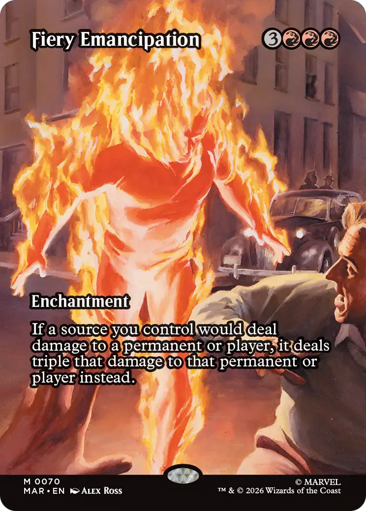 Fiery Emancipation (Borderless) [Marvel Universe: Eternal-Legal] | Anubis Games and Hobby