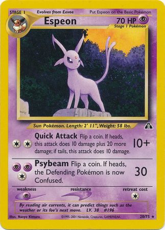 Espeon (20/75) [Neo Discovery Unlimited] | Anubis Games and Hobby