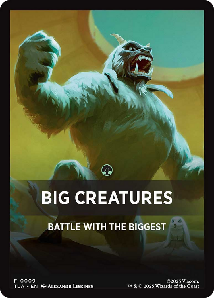 Big Creatures Theme Card [Avatar: The Last Airbender Tokens] | Anubis Games and Hobby