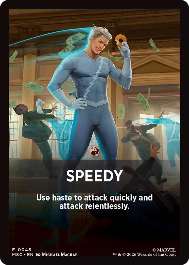 Speedy Theme Card [Marvel Super Heroes Commander] | Anubis Games and Hobby