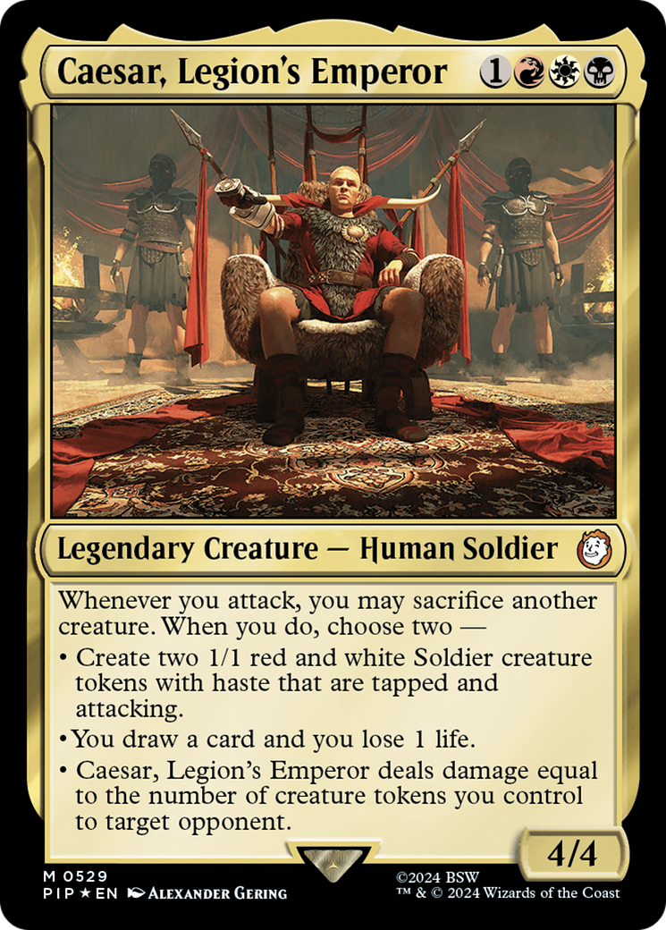 Caesar, Legion's Emperor (Surge Foil) [Fallout] | Anubis Games and Hobby