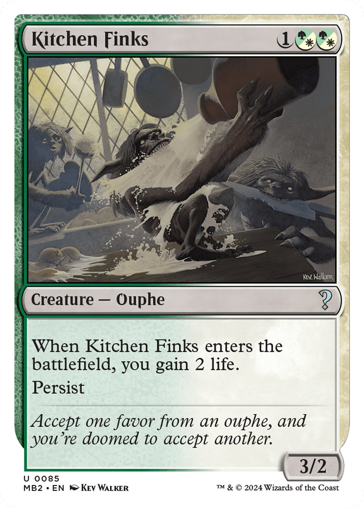 Kitchen Finks (White Border) [Mystery Booster 2] | Anubis Games and Hobby