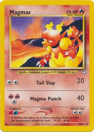 Magmar (40/111) [Neo Genesis Unlimited] | Anubis Games and Hobby
