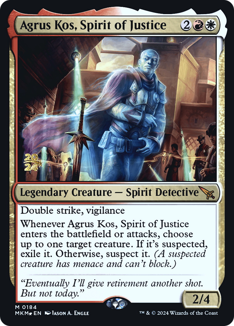 Agrus Kos, Spirit of Justice [Murders at Karlov Manor Prerelease Promos] | Anubis Games and Hobby