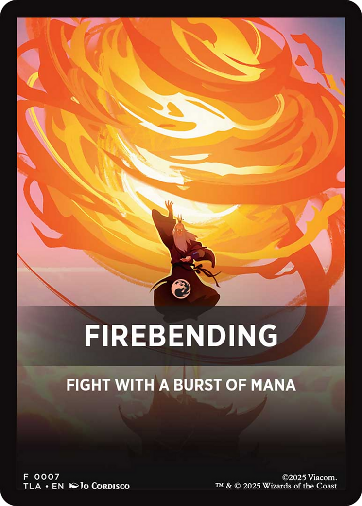 Firebending Theme Card (0007) [Avatar: The Last Airbender Tokens] | Anubis Games and Hobby