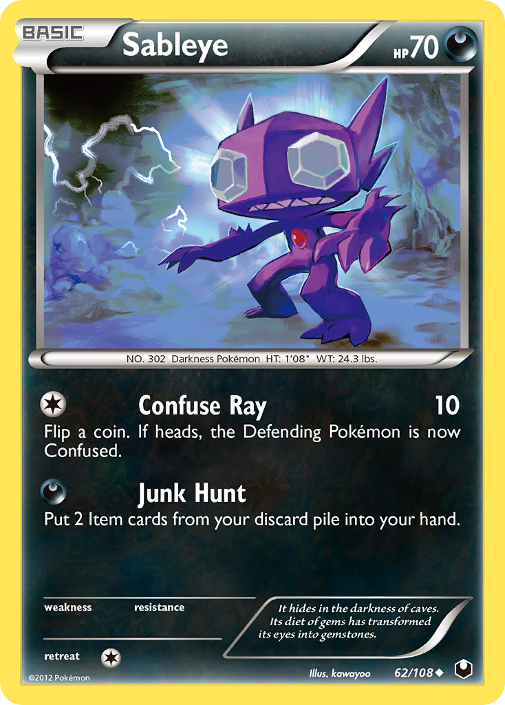 Sableye (62/108) [Black & White: Dark Explorers] | Anubis Games and Hobby