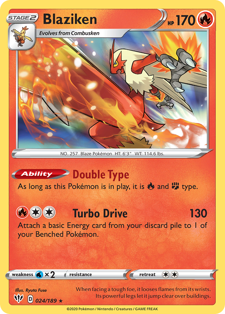 Blaziken (024/189) [Sword & Shield: Darkness Ablaze] | Anubis Games and Hobby