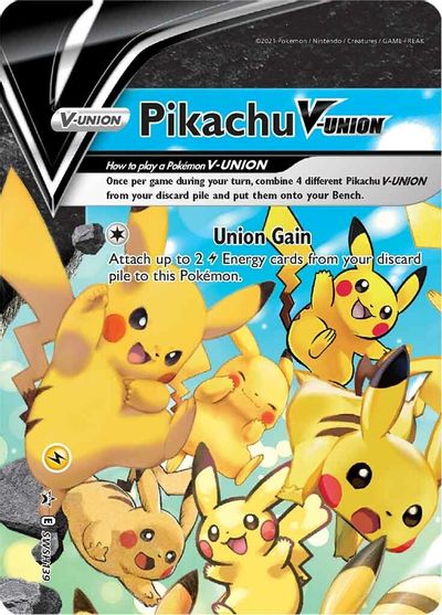 Pikachu V-UNION (SWSH139) (Celebrations) [Sword & Shield: Black Star Promos] | Anubis Games and Hobby