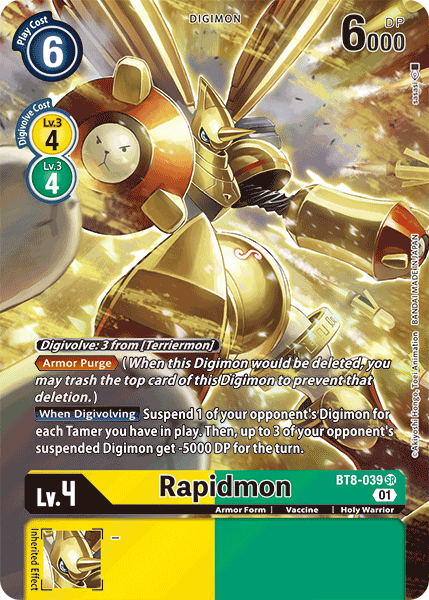 Rapidmon [BT8-039] (Alternate Art) [New Awakening] | Anubis Games and Hobby