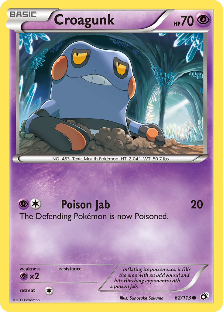 Croagunk (62/113) [Black & White: Legendary Treasures] | Anubis Games and Hobby