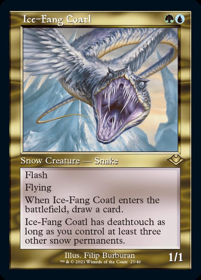 Ice-Fang Coatl (Retro Foil Etched) [Modern Horizons] | Anubis Games and Hobby