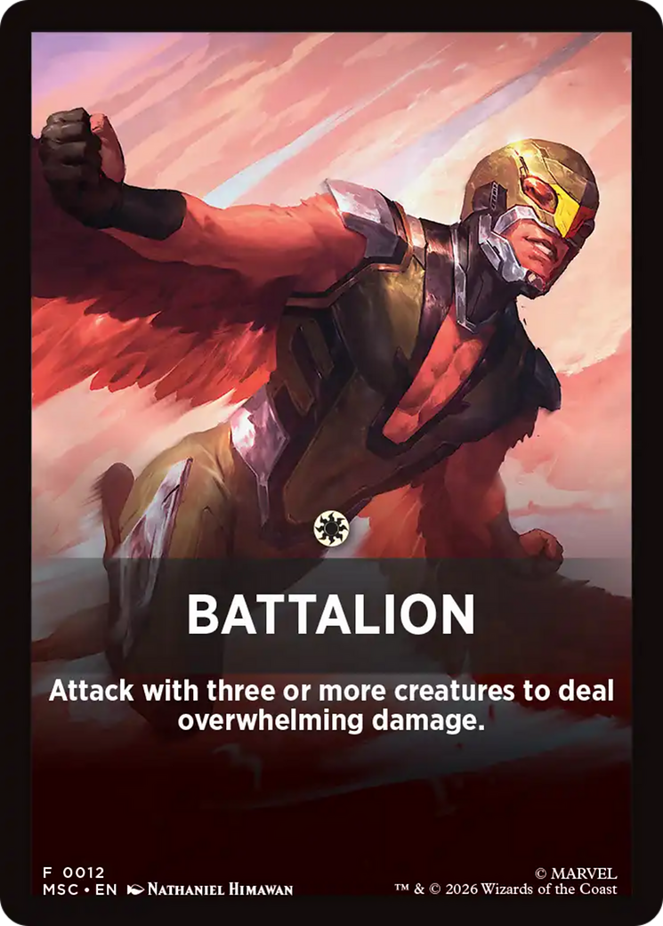 Battalion Theme Card [Marvel Super Heroes Commander] | Anubis Games and Hobby