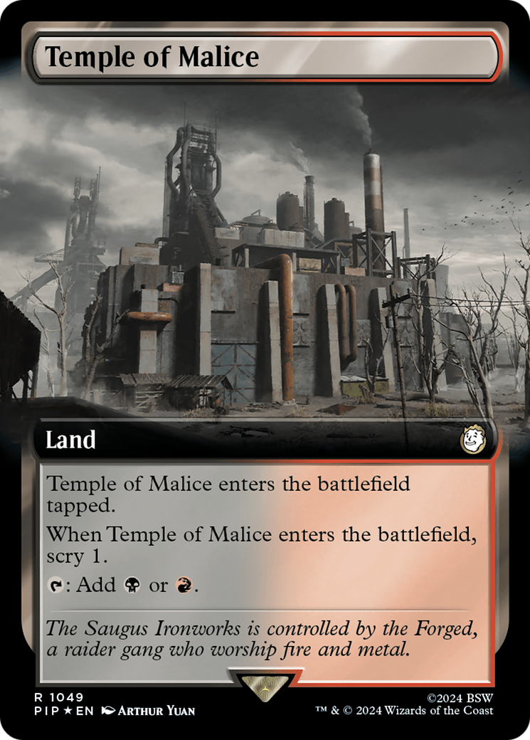 Temple of Malice (Extended Art) (Surge Foil) [Fallout] | Anubis Games and Hobby