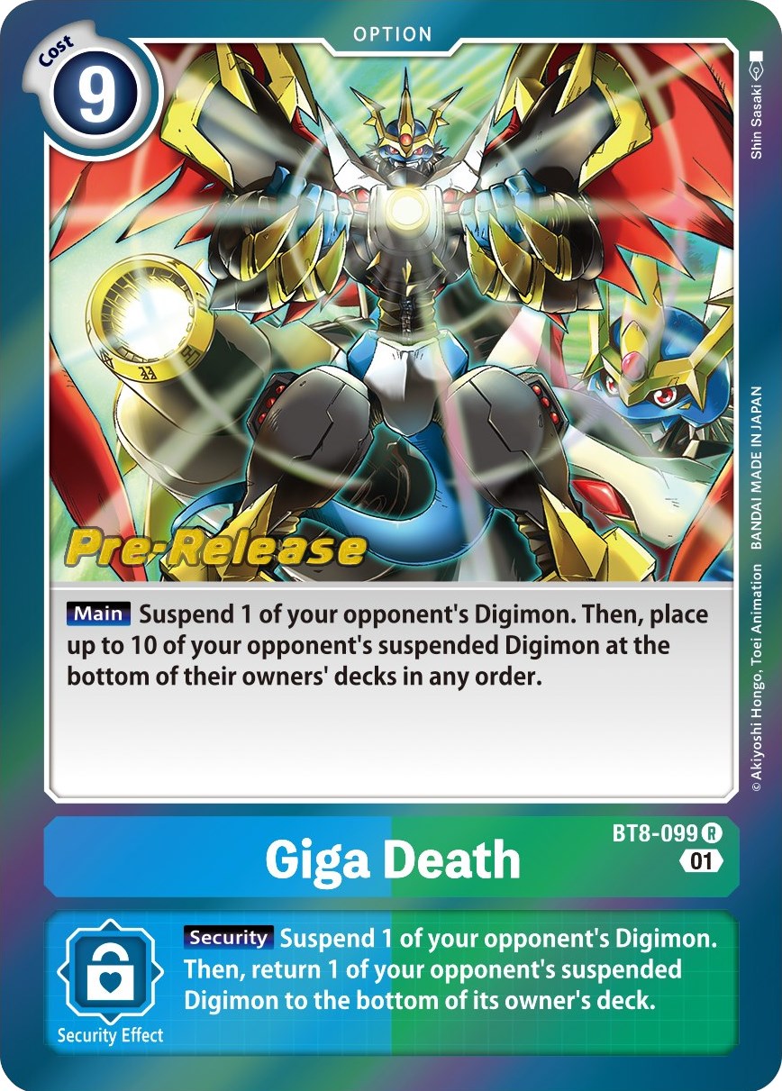 Giga Death [BT8-099] [New Awakening Pre-Release Cards] | Anubis Games and Hobby