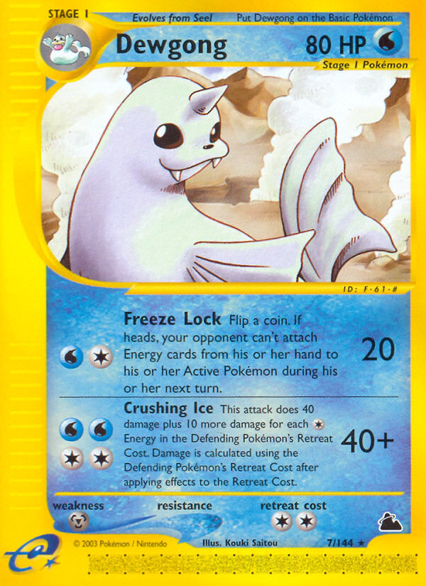 Dewgong (7/144) [Skyridge] | Anubis Games and Hobby