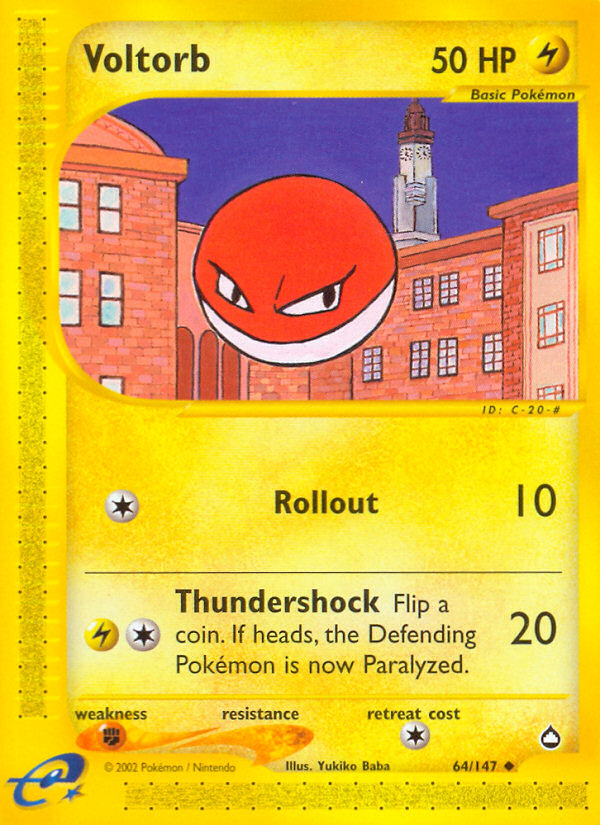 Voltorb (64/147) [Aquapolis] | Anubis Games and Hobby