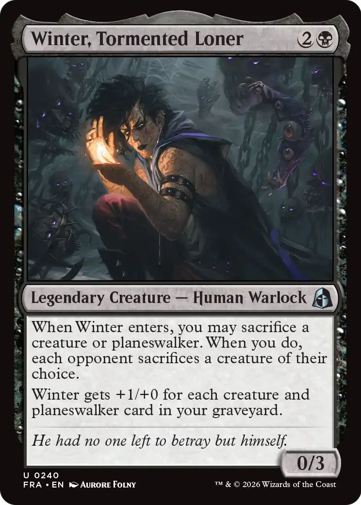 Winter, Tormented Loner [Reality Fracture] | Anubis Games and Hobby