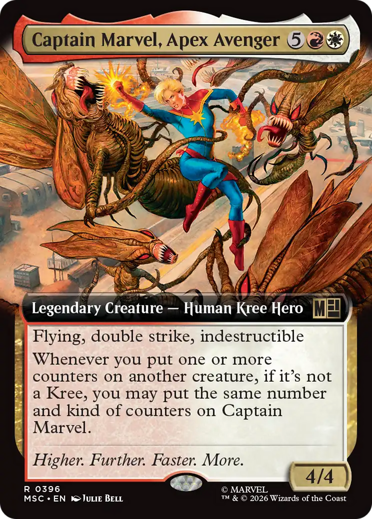 Captain Marvel, Apex Avenger (Extended Art) [Marvel Super Heroes Commander] | Anubis Games and Hobby