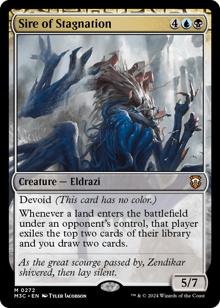 Sire of Stagnation (Ripple Foil) [Modern Horizons 3 Commander] | Anubis Games and Hobby