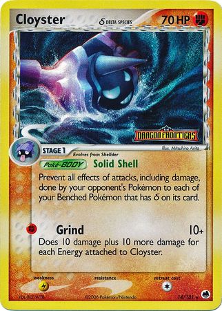 Cloyster (14/101) (Delta Species) (Stamped) [EX: Dragon Frontiers] | Anubis Games and Hobby