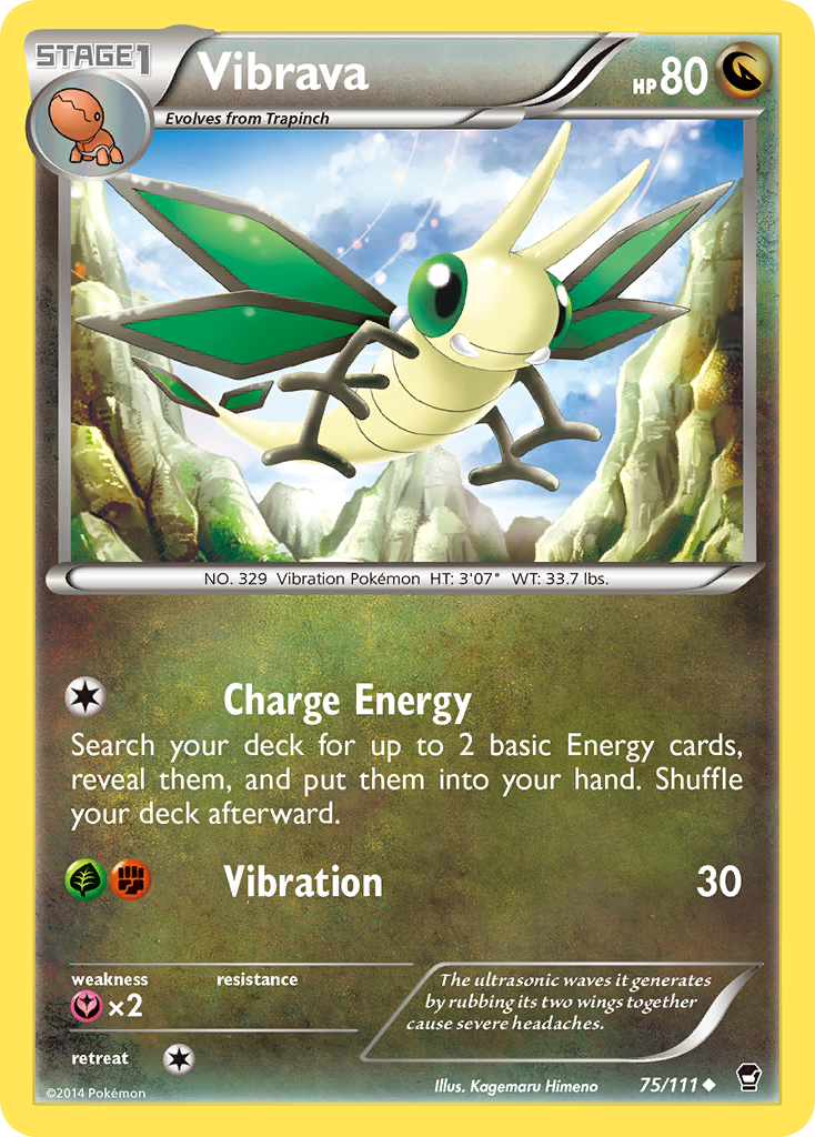 Vibrava (75/111) [XY: Furious Fists] | Anubis Games and Hobby