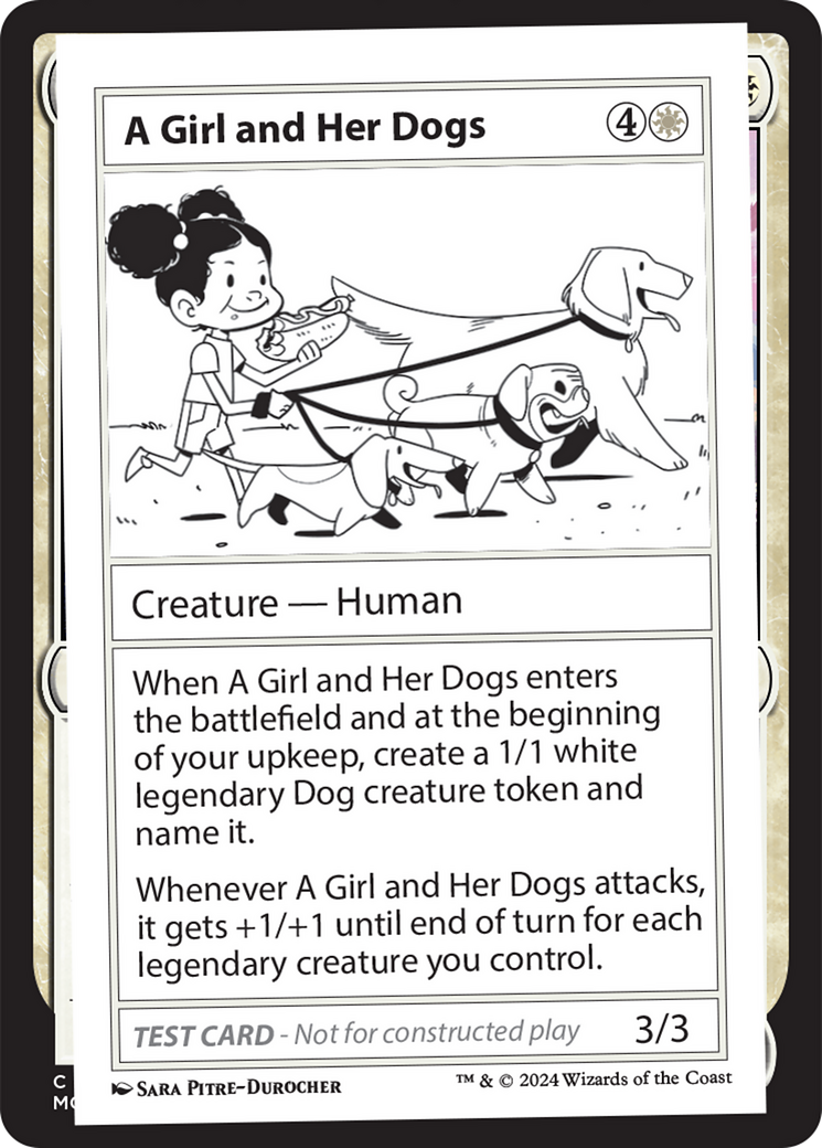 A Girl and Her Dogs [Mystery Booster 2 Playtest Cards] | Anubis Games and Hobby