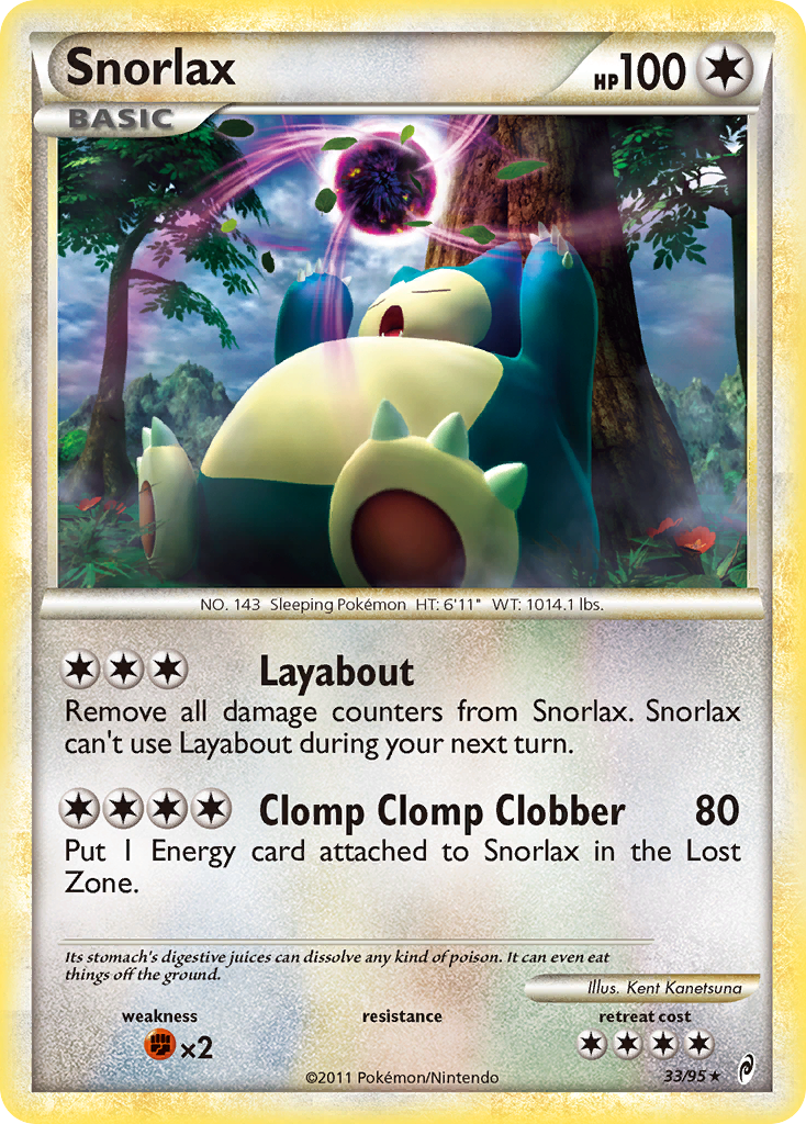 Snorlax (33/95) [HeartGold & SoulSilver: Call of Legends] | Anubis Games and Hobby