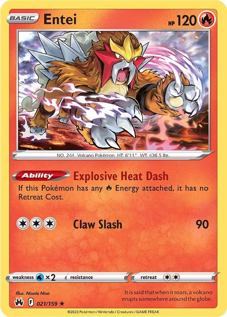 Entei (021/159) [Sword & Shield: Crown Zenith] | Anubis Games and Hobby