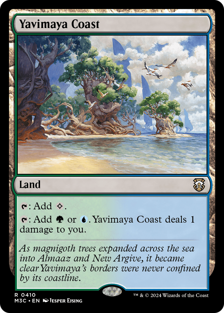 Yavimaya Coast (Ripple Foil) [Modern Horizons 3 Commander] | Anubis Games and Hobby