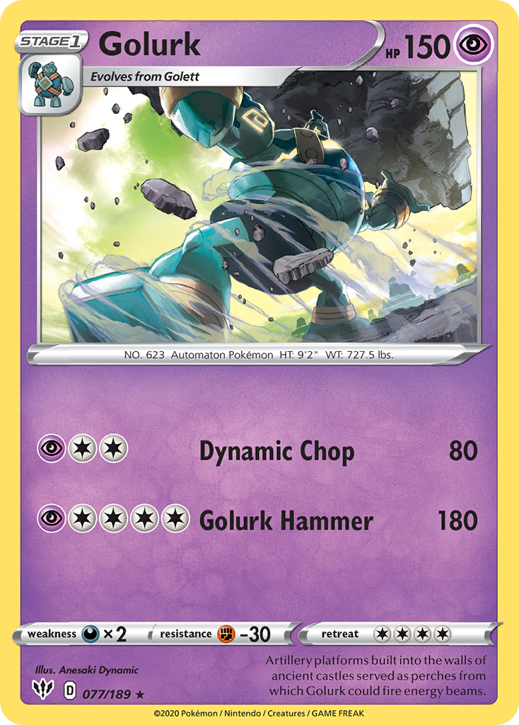 Golurk (077/189) [Sword & Shield: Darkness Ablaze] | Anubis Games and Hobby