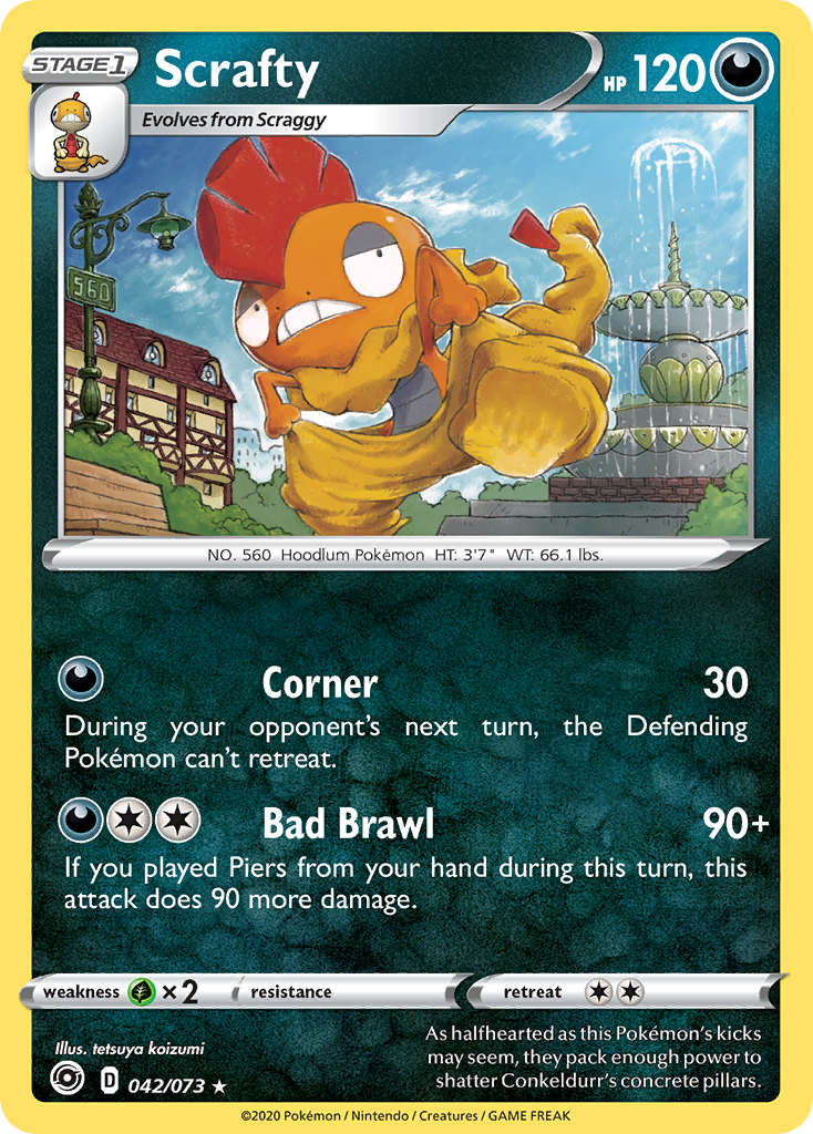 Scrafty (042/073) [Sword & Shield: Champion's Path] | Anubis Games and Hobby