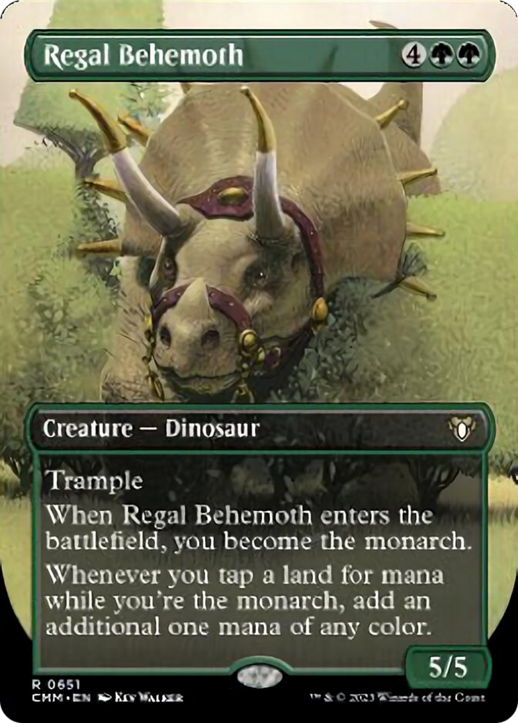 Regal Behemoth (Borderless Alternate Art) [Commander Masters] | Anubis Games and Hobby
