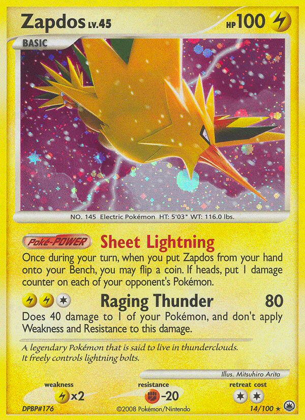 Zapdos (14/100) [Diamond & Pearl: Majestic Dawn] | Anubis Games and Hobby