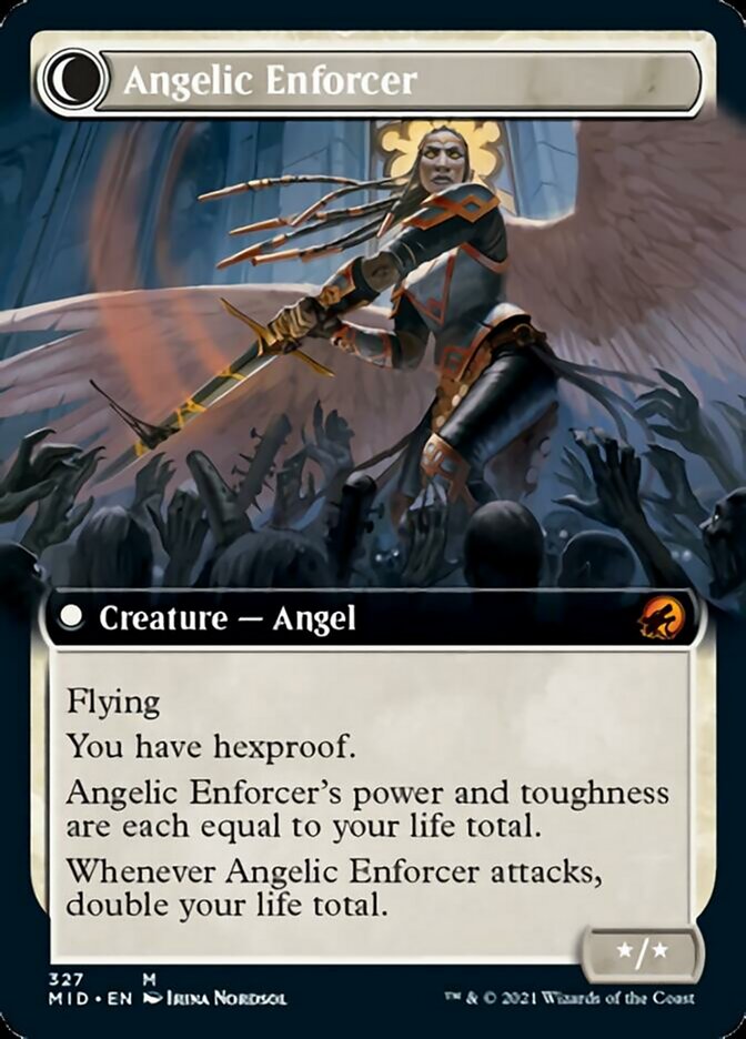Enduring Angel // Angelic Enforcer (Extended Art) [Innistrad: Midnight Hunt] | Anubis Games and Hobby