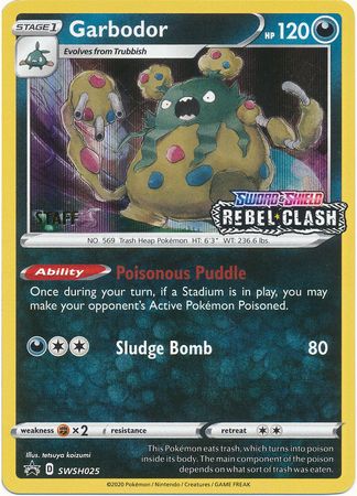 Garbodor (SWSH025) (Staff Prerelease Promo) [Sword & Shield: Black Star Promos] | Anubis Games and Hobby