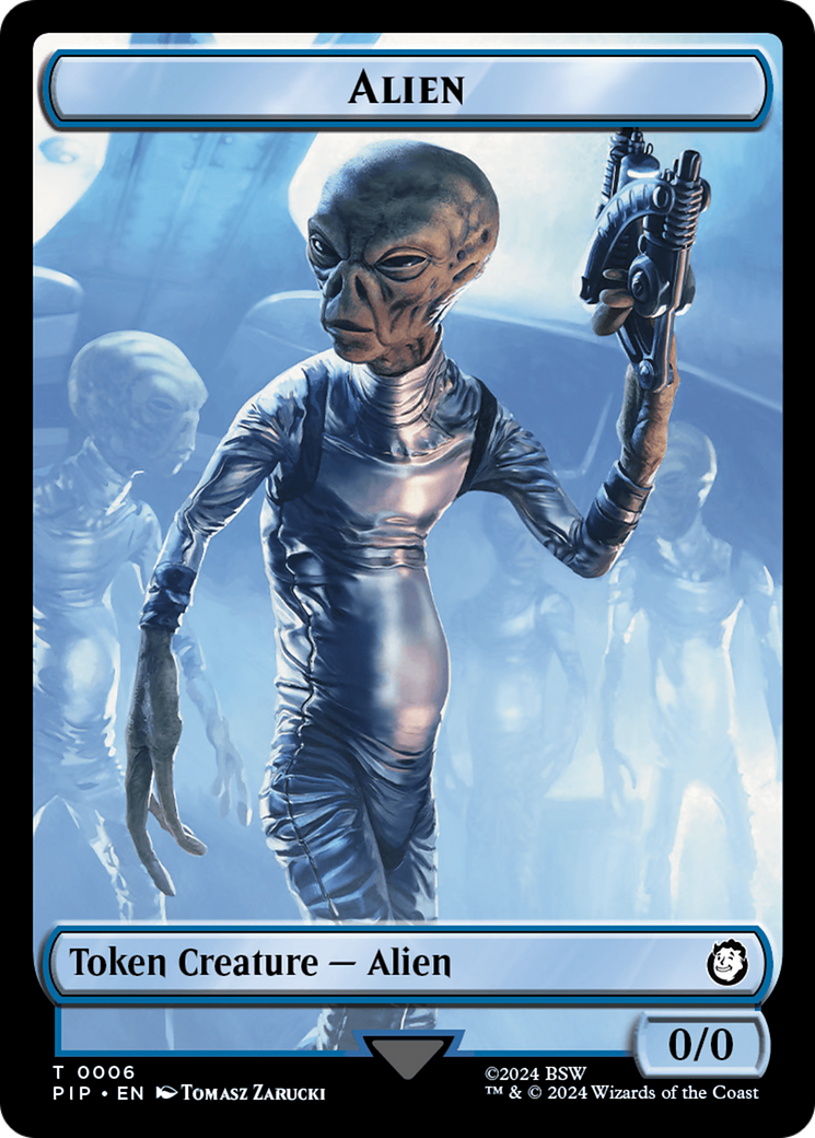 Treasure (0019) // Alien Double-Sided Token [Fallout Tokens] | Anubis Games and Hobby