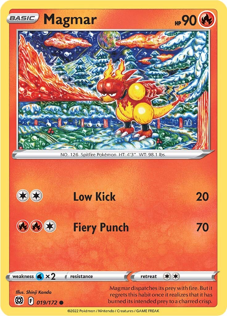 Magmar (019/172) [Sword & Shield: Brilliant Stars] | Anubis Games and Hobby
