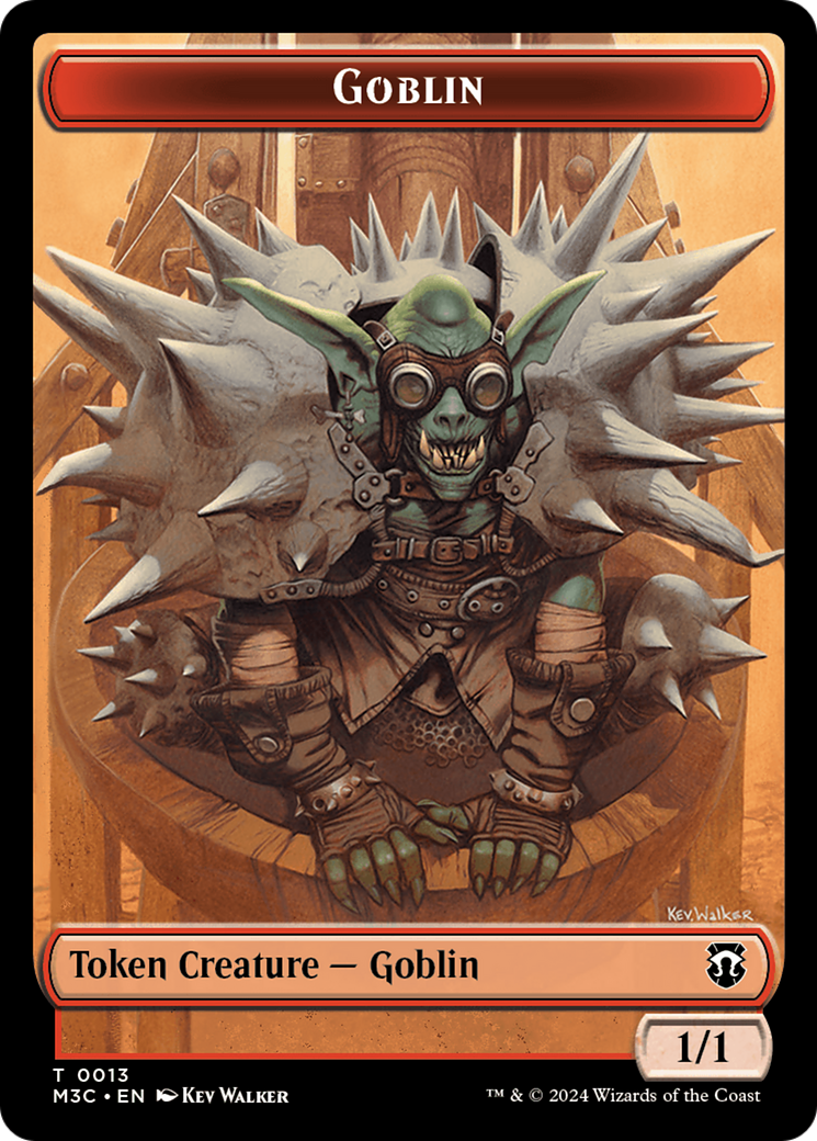 Tarmogoyf (Ripple Foil) // Goblin Double-Sided Token [Modern Horizons 3 Commander Tokens] | Anubis Games and Hobby