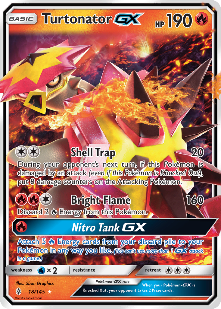 Turtonator GX (18/145) [Sun & Moon: Guardians Rising] | Anubis Games and Hobby