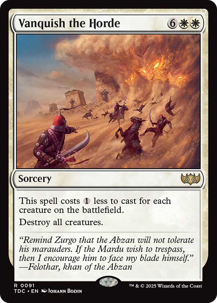 Vanquish the Horde [Tarkir: Dragonstorm Commander] | Anubis Games and Hobby
