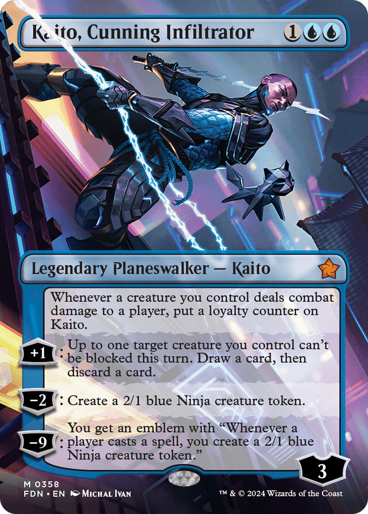 Kaito, Cunning Infiltrator (Borderless) [Foundations] | Anubis Games and Hobby