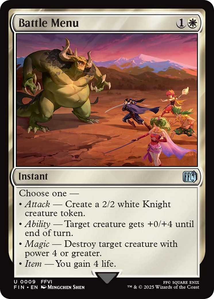 Battle Menu [FINAL FANTASY] | Anubis Games and Hobby