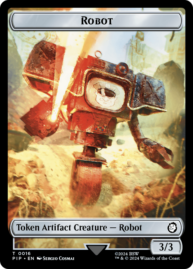 Radiation // Robot Double-Sided Token [Fallout Tokens] | Anubis Games and Hobby