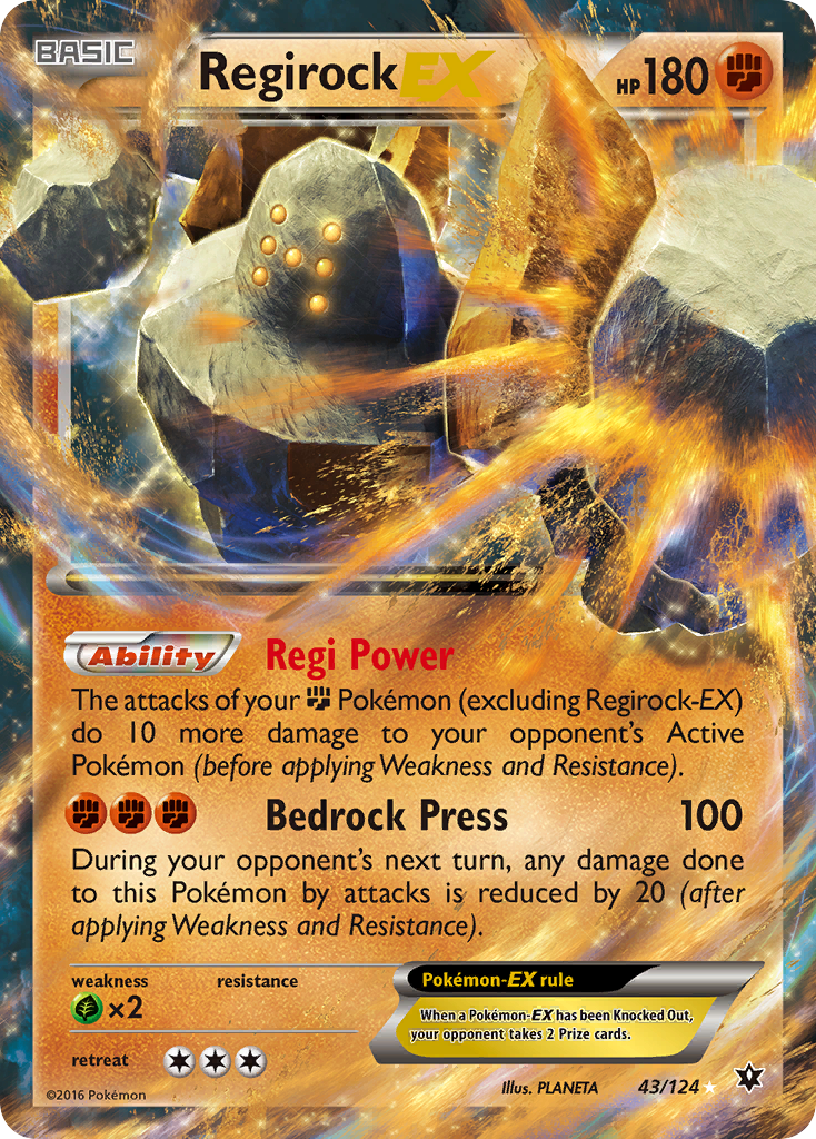 Regirock EX (43/124) [XY: Fates Collide] | Anubis Games and Hobby