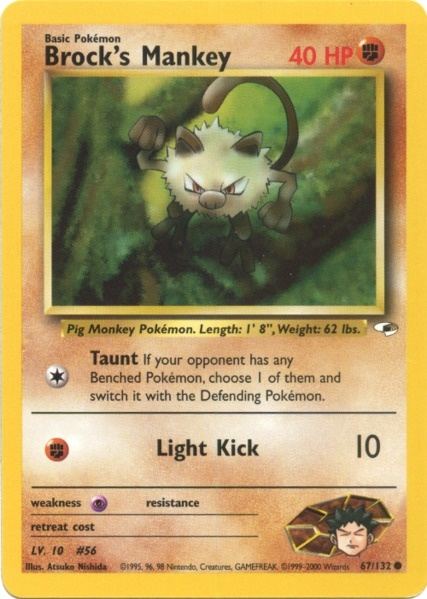 Brock's Mankey (67/132) [Gym Heroes Unlimited] | Anubis Games and Hobby